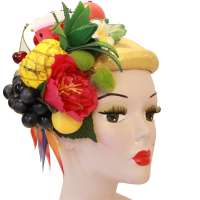 Fruit Headdress - large Fascinator/ Half Hat with many fruits