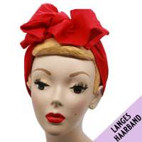 Red turban hair band with wire