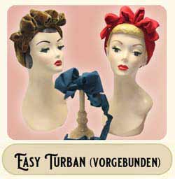 Easy Turban vorgebunden – mit viel Volumen