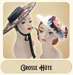 grosse Hüte mit Blumen