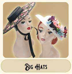 grosse Hüte mit Blumen