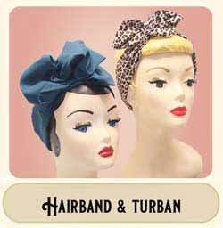 0s to 50s Turban & Hairband