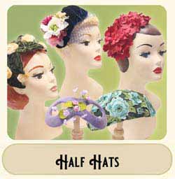 Wunderschöne Half Hats im50-erJahre Stil