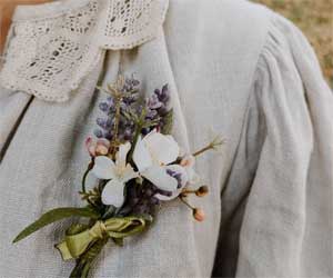 Ansteckstrauss Blumen Vintage