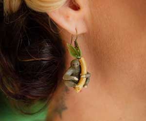 Ohrring Faultier Tiere