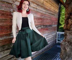 Tellerrock dunkelgrün