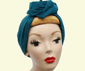 Haarband Turban petrol