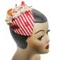 Preview: Halloween  Popcorn Fascinator mit rot-weißen Streifen