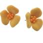 Preview: Samtblumen Ohrstecker inOcker