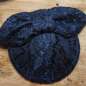 Preview: Fascinator mit Spitzenstoff und Schleife in Blau