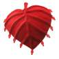 Preview: red fascinator velvet valentine heart