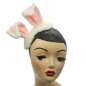 Preview: Fascinator with fluffy Bunny ears