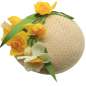 Preview: Woven large fascinator with daffodils
