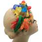 Preview: exotischer half hat mit Blumen und Papagei