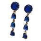 Preview: Earrings with blue sparkle drop