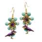 Preview: earrings with gold purple bird