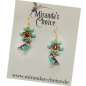 Preview: Gold and Purple Small Bird Earrings