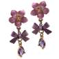 Preview: Sparkling earring with purple drop - finely cut