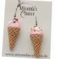 Preview: Earring with pink Sundae with colorful beads