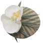 Preview: Mini Fascinator mit Blume und Palmenblatt