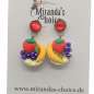 Preview: vintage earrings fruits and rattan