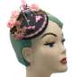 Preview: Flamingo Skelett fascinator headpiece  rosa schwarz rockabilly vintage  halloween