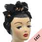 Preview: gold Schwarzer Easy Turban mit viel Volumen