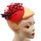 Preview: red fascinator berries flowers veil mirandas choice