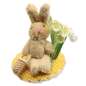 Preview: Yellow mini fascinator with easter bunny