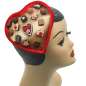 Preview: Herz Fascinator rote Pralinen