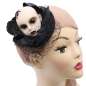 Preview: fascinator halloween gruseliger puppenkopg schwarze rose