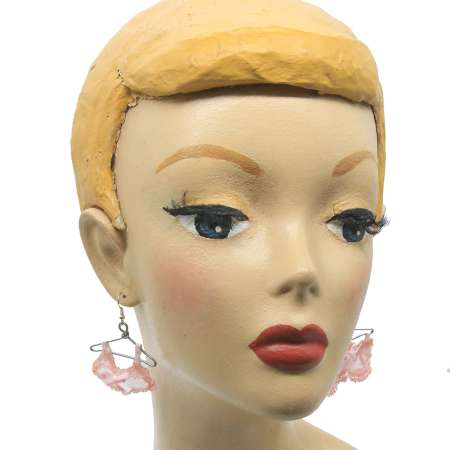 Earrings with Dessous in pink