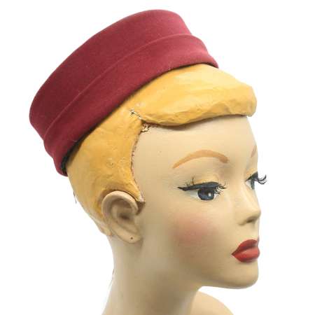 pillbox rot vintage 50er Jahre