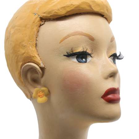 ohrringe Samtblume ocker