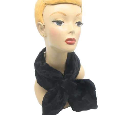 Steckschal schwarz vintage schlicht