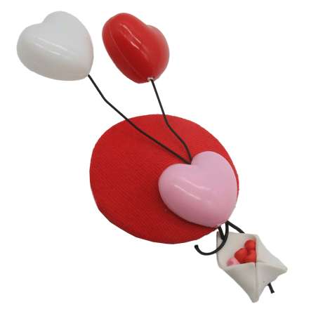 minihut rot Ballon Herzen und Liebesbrief