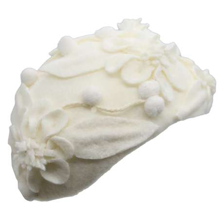 Cocktail Hut weiss Blumen vintage