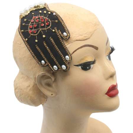 Hand Fascinator mit Strass