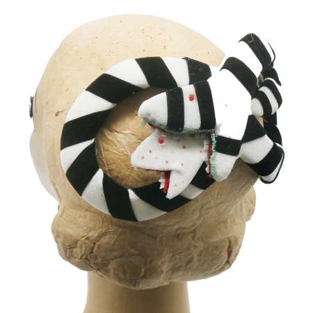 Hat white Back Head snake on back hat