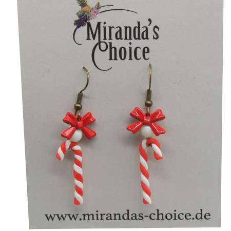 ohrringe zuckerstangen weihnachten
