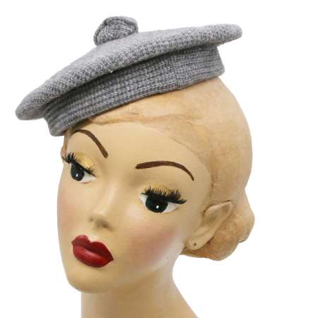 Hut Baskenmütze Wolle grau