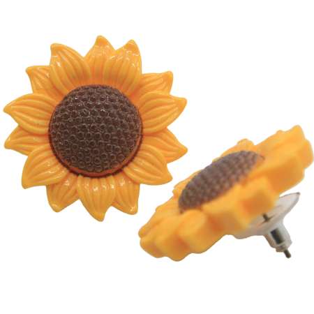 Sonnenblumen Ohrstecker inOcker