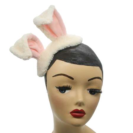 Fascinator with fluffy Bunny ears