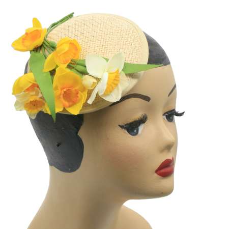 Fascinator nature raffiate look, easter flowers