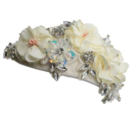 facsinator in ivory vintage rhinestones