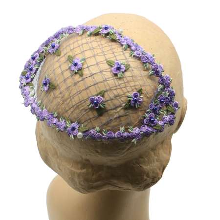 vintage fascinato netz lila blumen