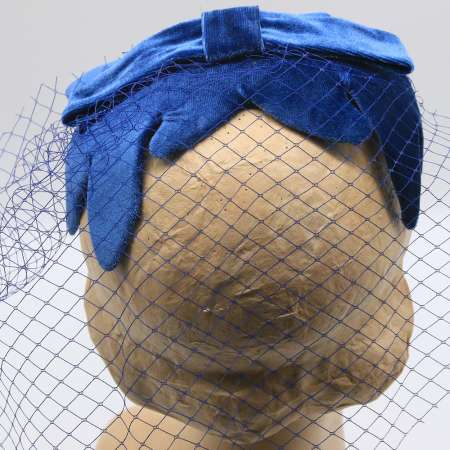 Blauer Bandeau half hat
