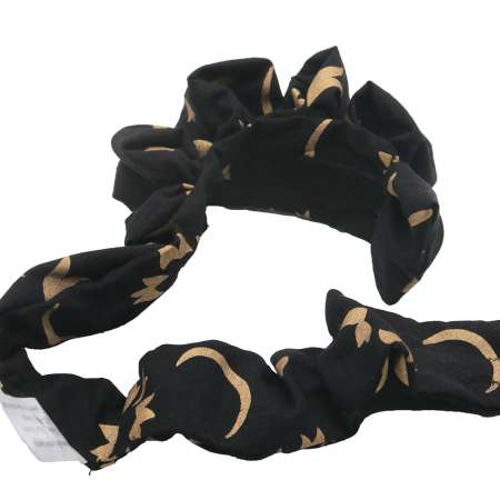 gold Schwarzer Turban in vintage Stil