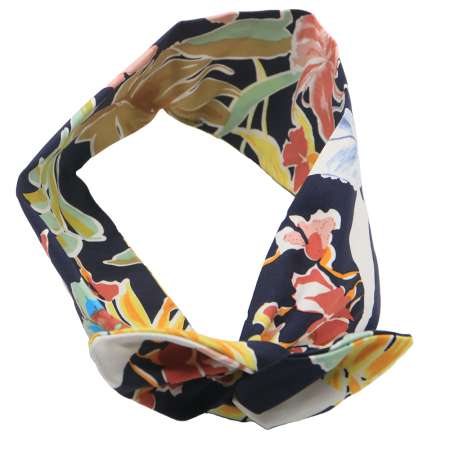 Haarband Bandana blaue Blumen