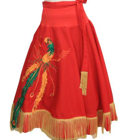 Phönix circle skirt red yellow
